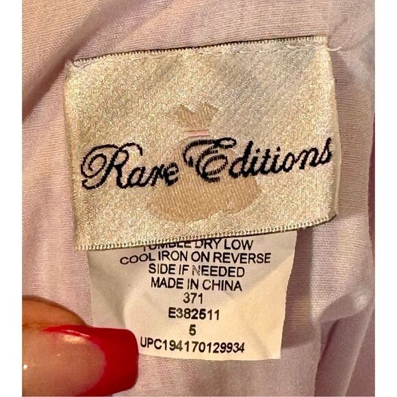 Rare Editions Little Girls Ruffle Neckline Color Block Maxi Seersucker Dress 5 - Picture 4 of 9